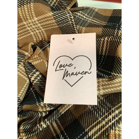 Love Maven Size Large Brown Plaid Blazer. New With Tags - Picture 3 of 5